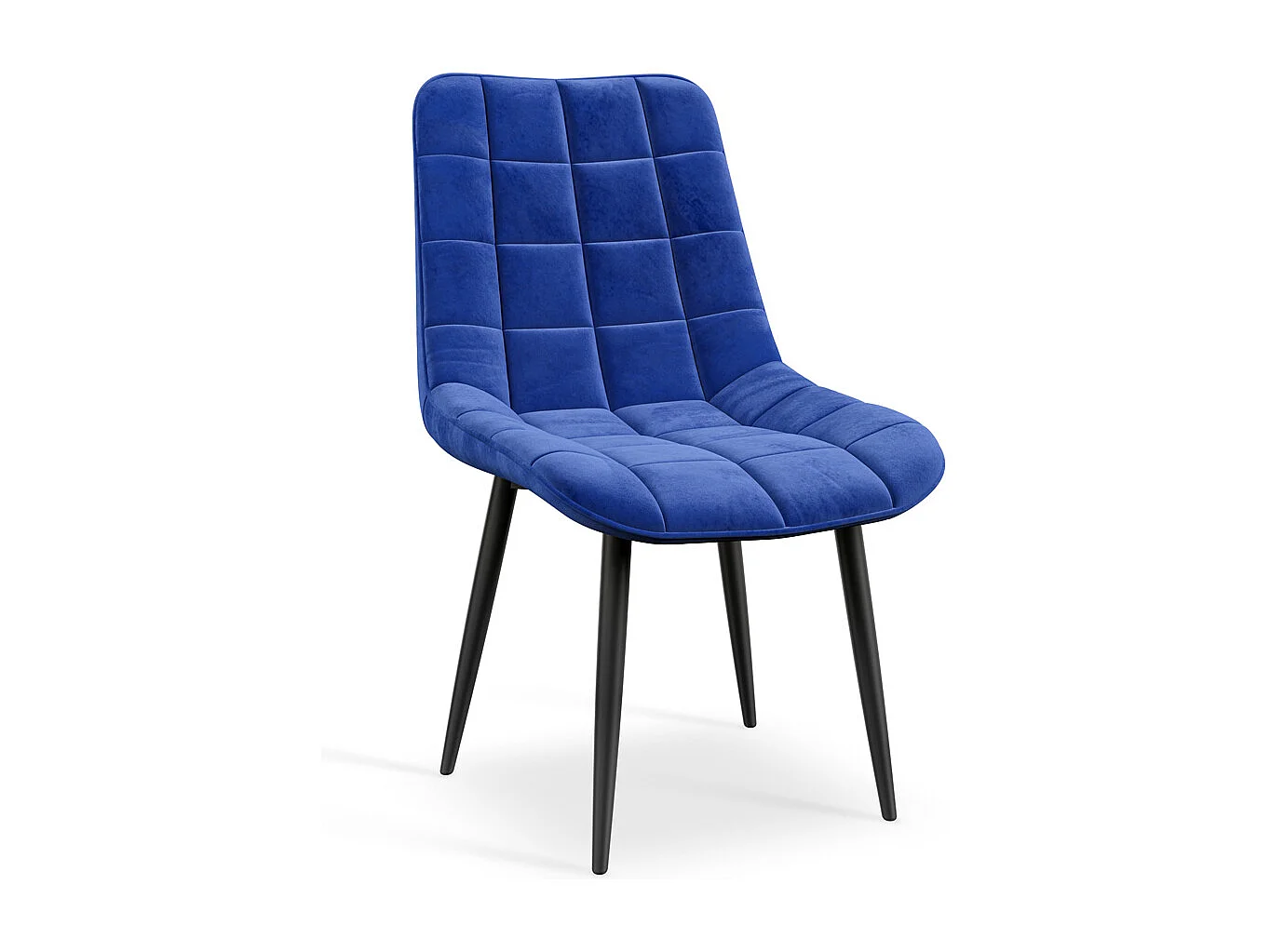 Set of 4 Nova Modern Velvet Dining Chair Padded Seat Metal Legs