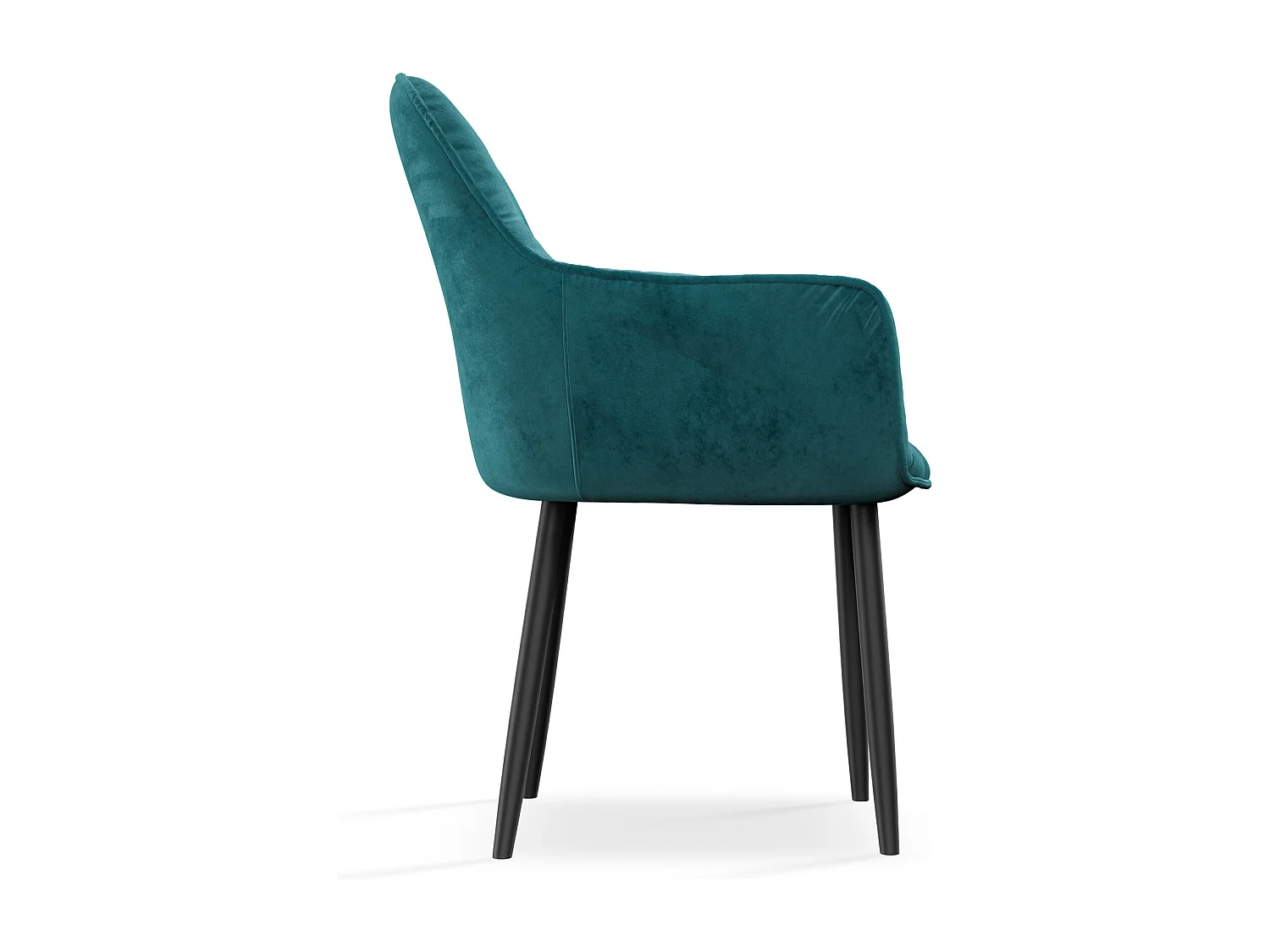 Set Of 2 Anika Modern Velvet Dining Chair Padded Seat Metal Legs