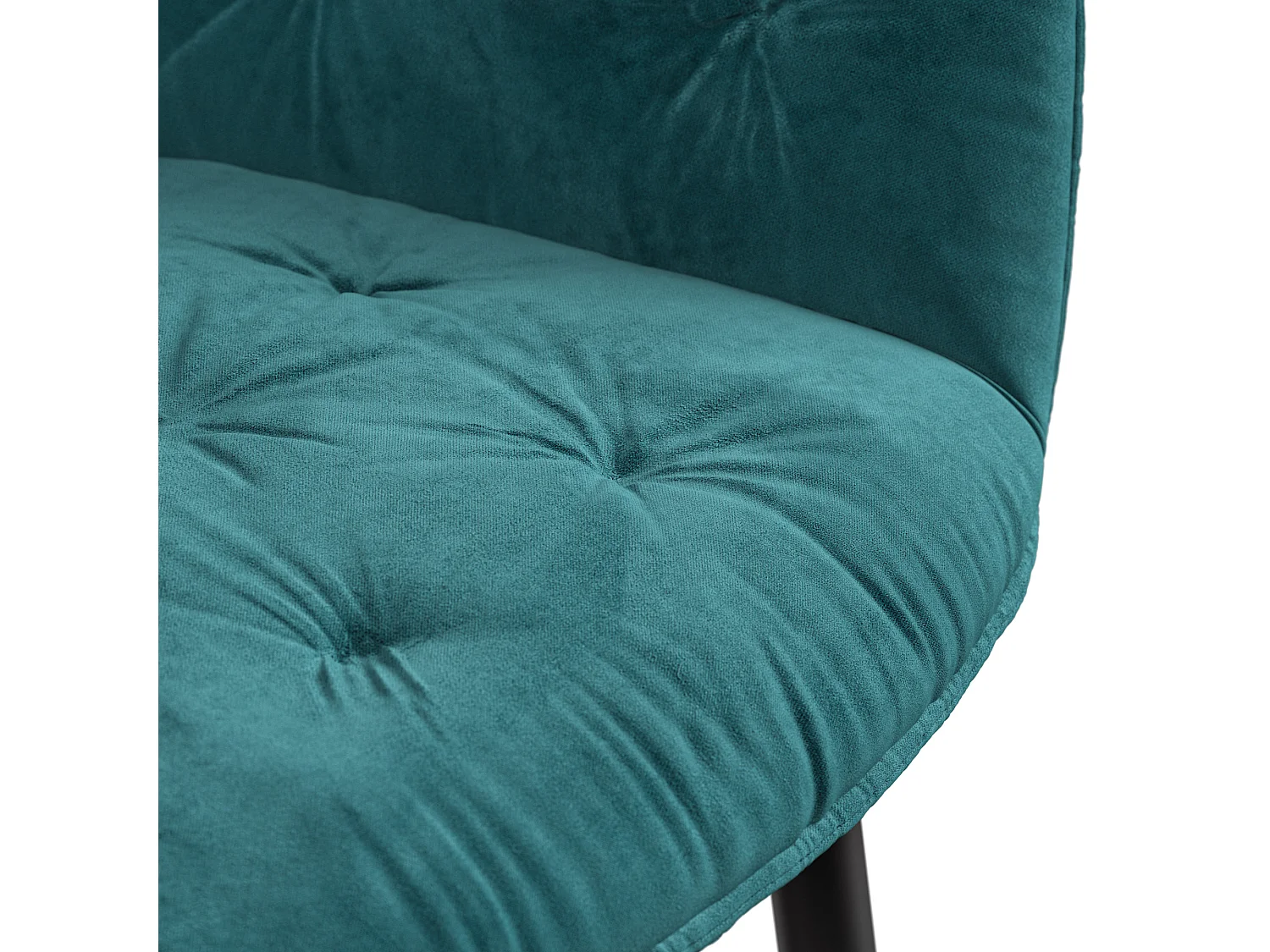 Set Of 2 Anika Modern Velvet Dining Chair Padded Seat Metal Legs