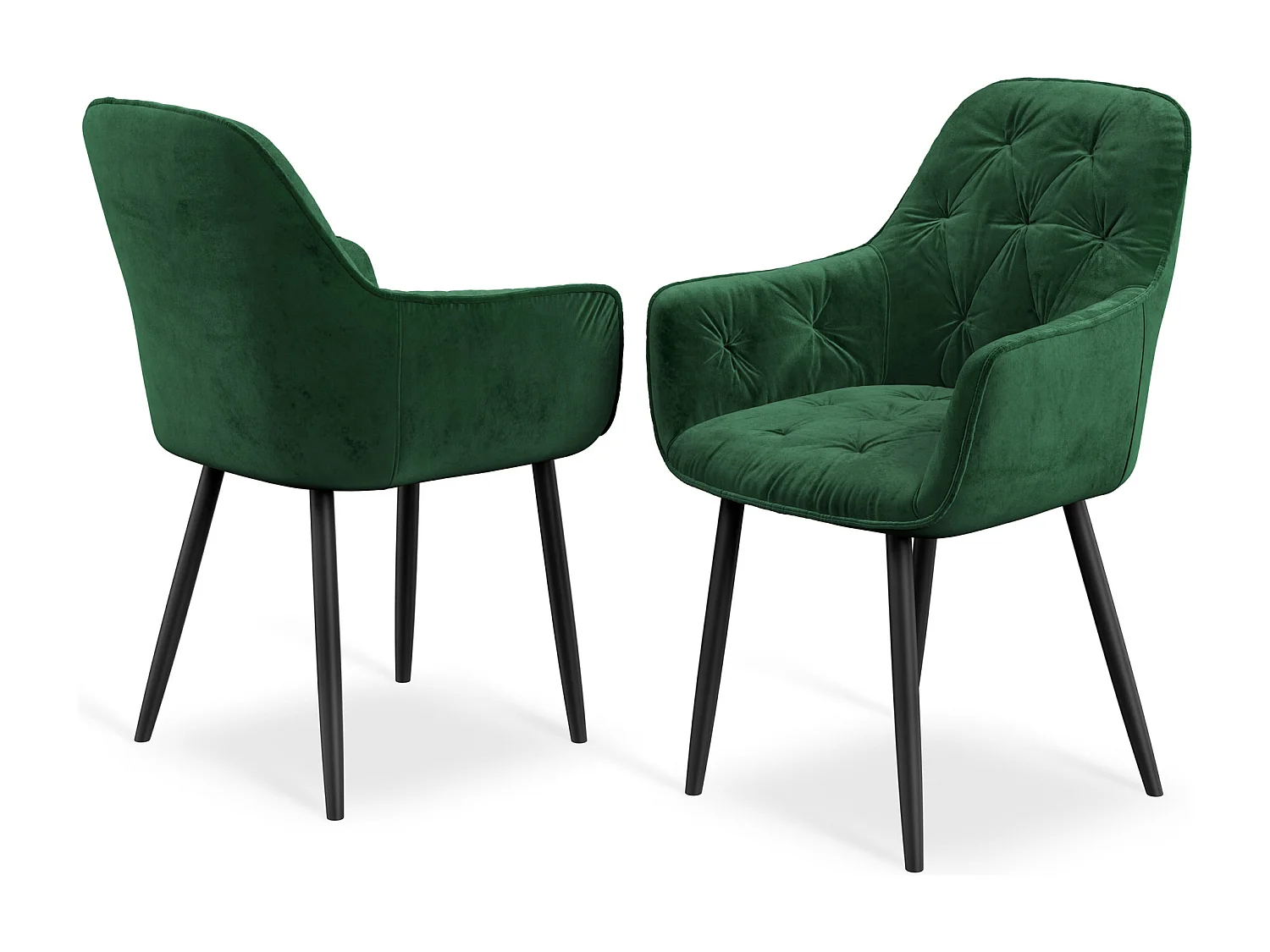 Set Of 6 Anika Modern Velvet Dining Chair Padded Seat Metal Legs