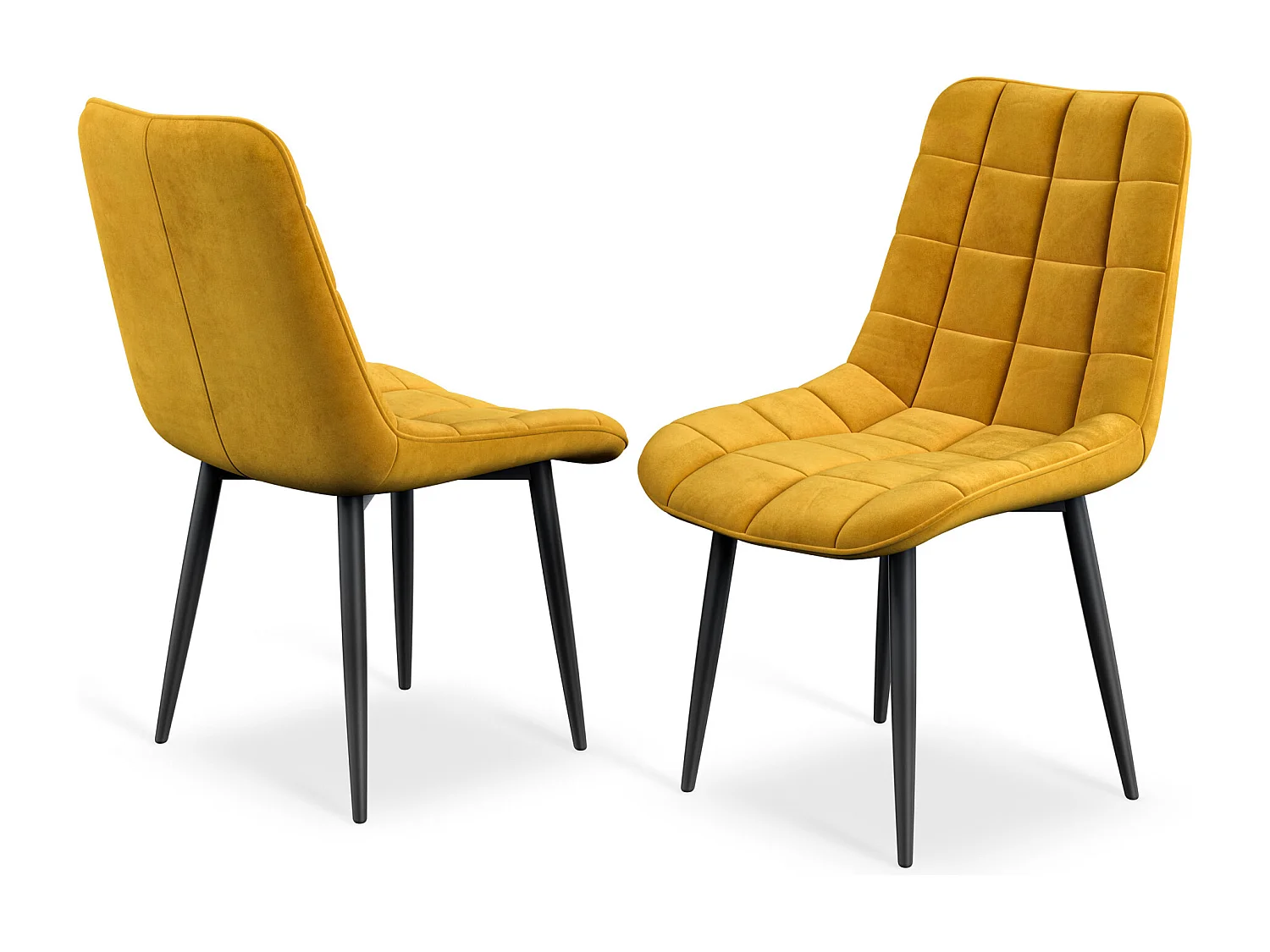 Set of 6 Nova Modern Velvet Dining Chair Padded Seat Metal Legs Kitchen