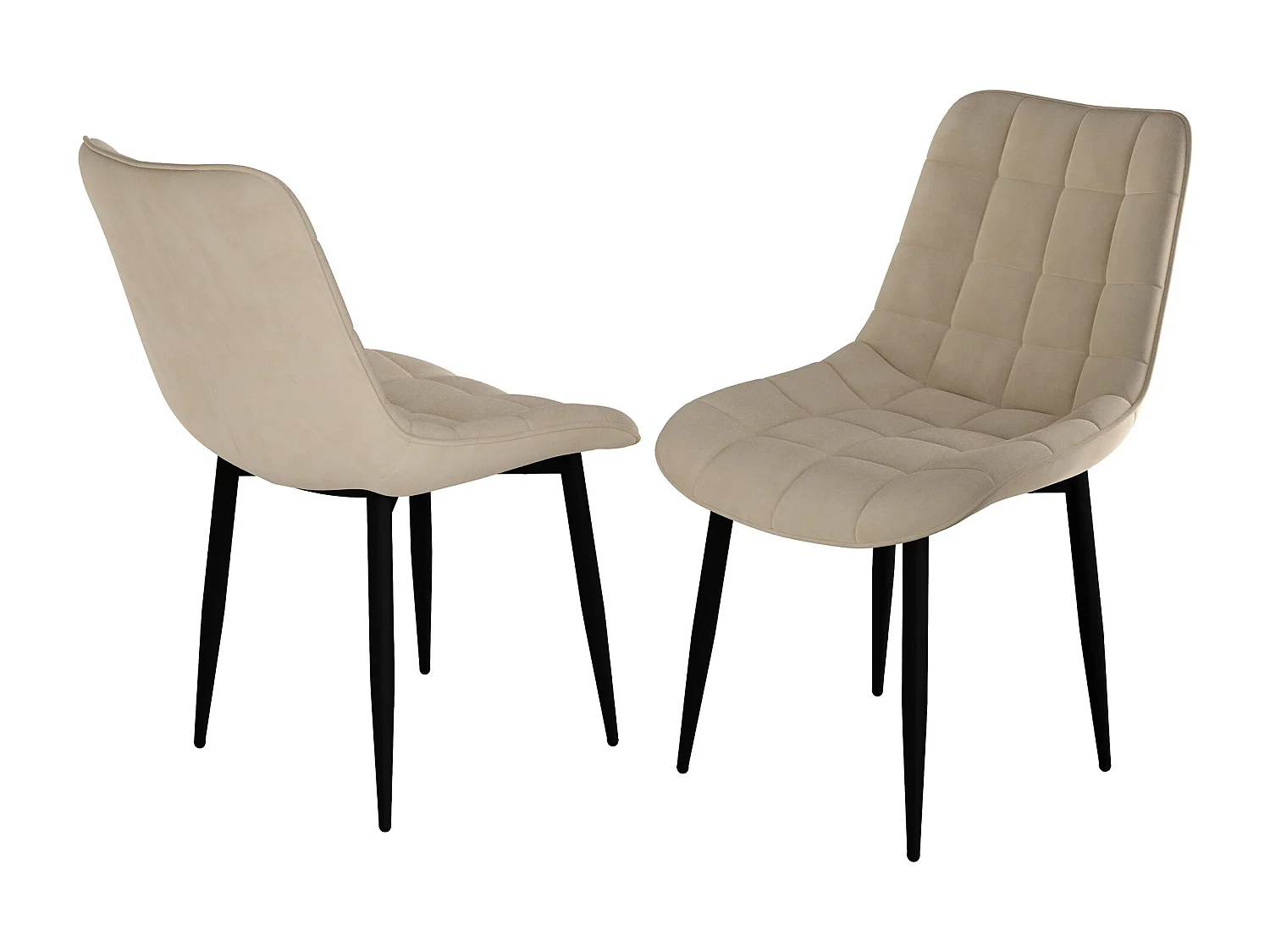 Set of 6 Nova Modern Velvet Dining Chair Padded Seat Metal Legs
