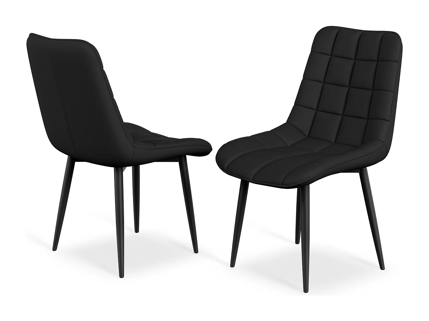 Set of 4 Nova Modern Velvet Dining Chair Padded Seat Metal Legs
