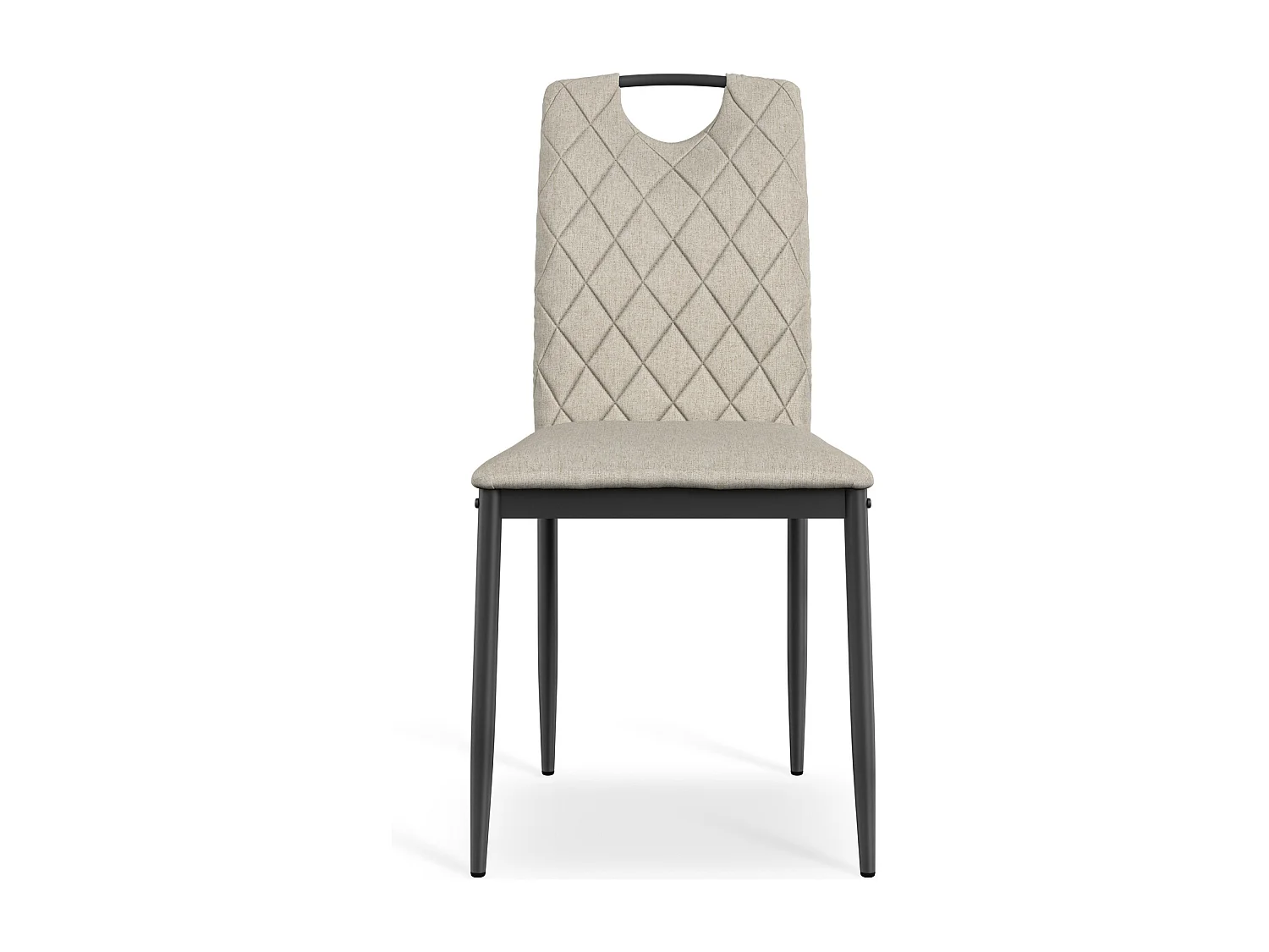 Set Of 8 Monza Fabric Dining Chair Modern Padded Seat Metal Legs Kitchen