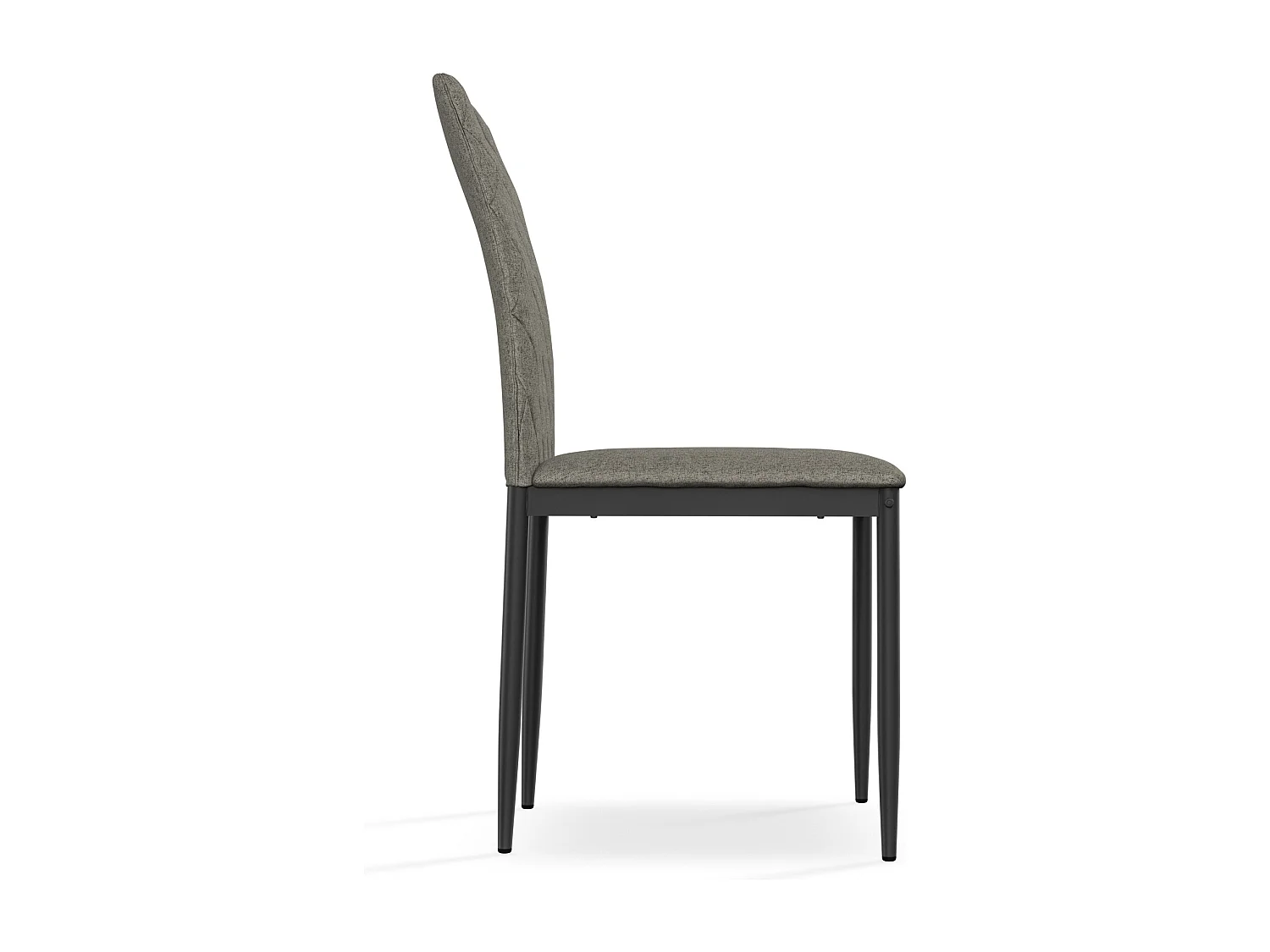 Set Of 2 Monza Fabric Dining Chair Modern Padded Seat Metal Legs Kitchen