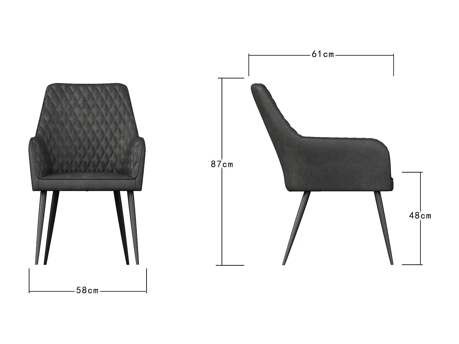 Set Of 4 Ella Technology Fabric Dining Chair