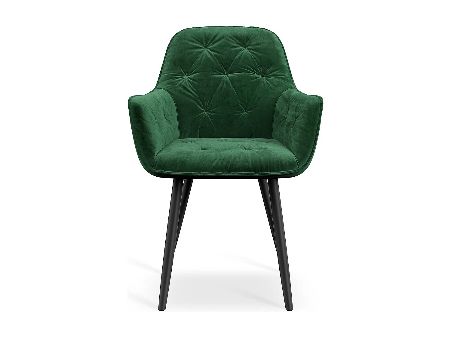 Set Of 2 Anika Modern Velvet Dining Chair Padded Seat Metal Legs