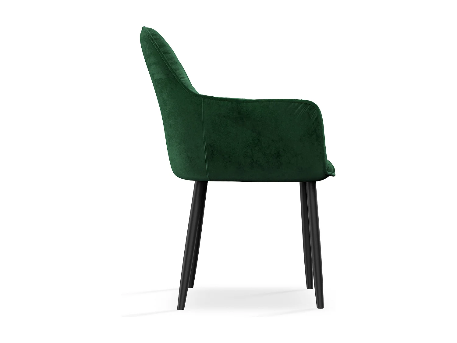 Set Of 2 Anika Modern Velvet Dining Chair Padded Seat Metal Legs
