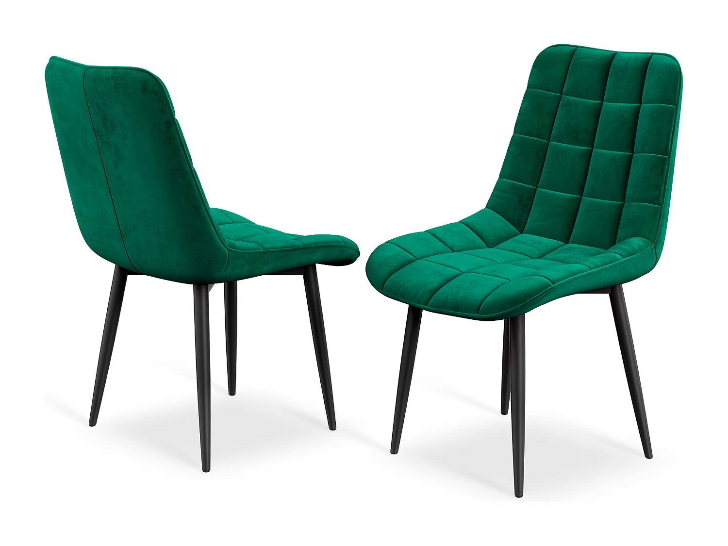 Set of 6 Nova Modern Velvet Dining Chair Padded Seat Metal Legs