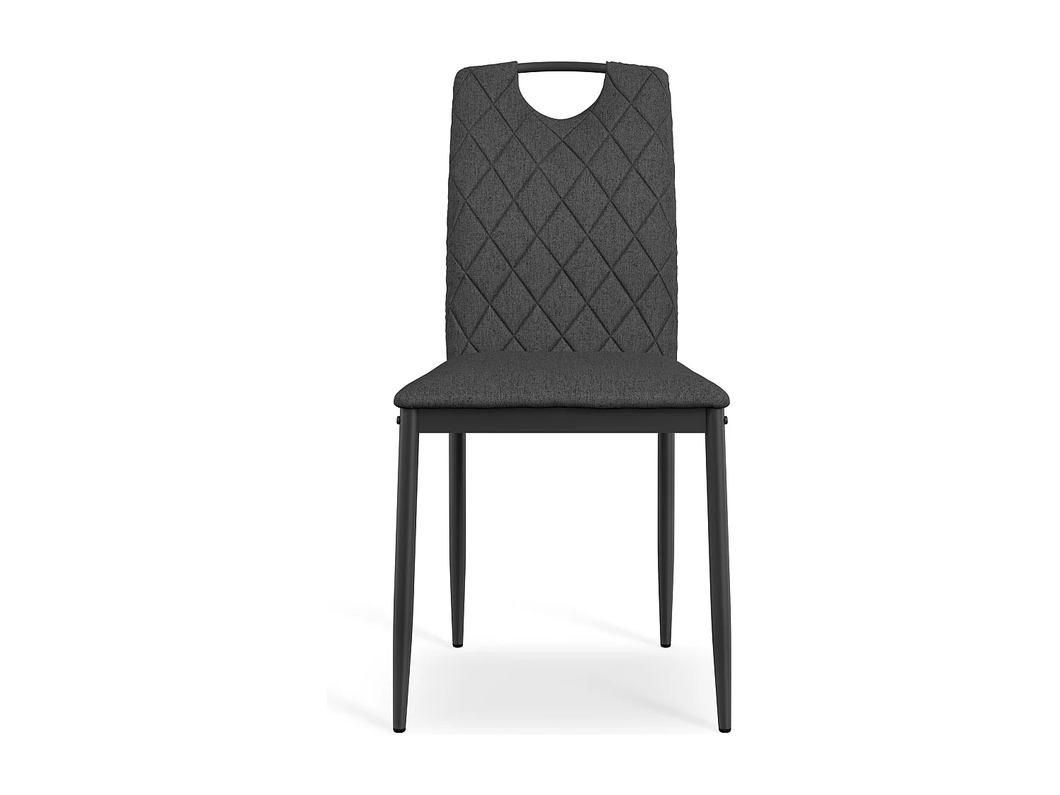 Set Of 4 Monza Fabric Dining Chair Modern Padded Seat Metal Legs Kitchen
