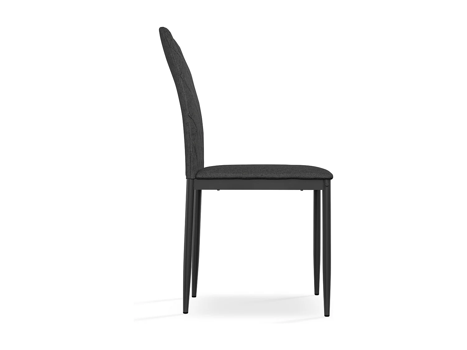 Set Of 4 Monza Fabric Dining Chair Modern Padded Seat Metal Legs Kitchen