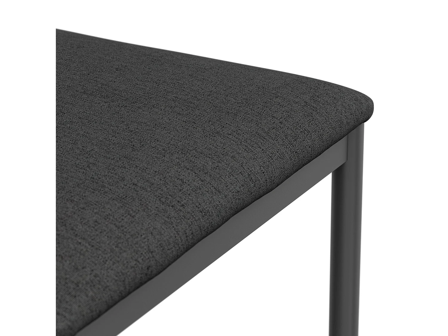 Set Of 4 Monza Fabric Dining Chair Modern Padded Seat Metal Legs Kitchen