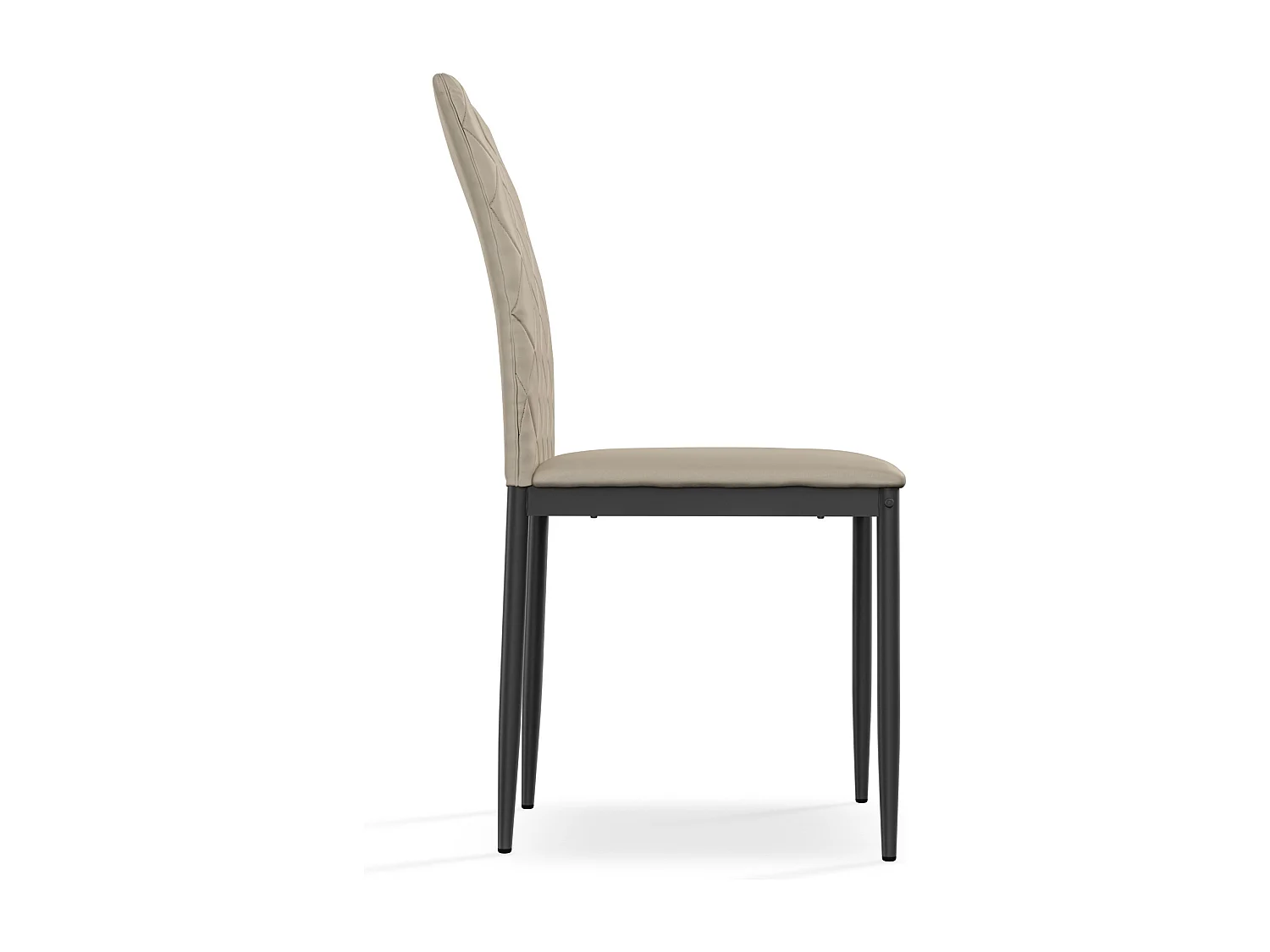 Set Of 4 Monza Faux Leather Dining Chair Modern Padded Seat Metal Legs Kitchen