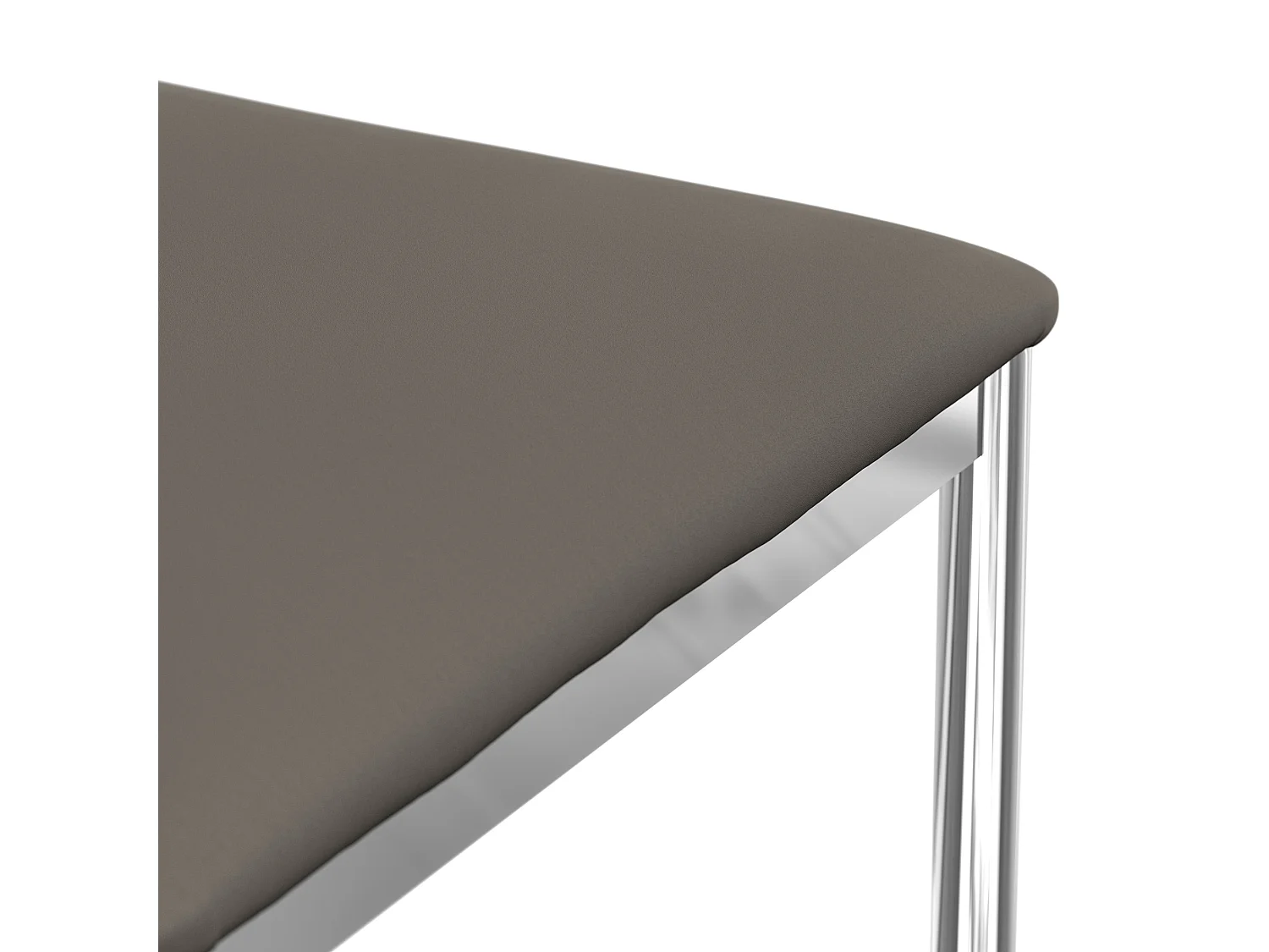 Set Of 4 Monza Faux Leather Dining Chair Modern Padded Seat Chrome Legs Kitchen