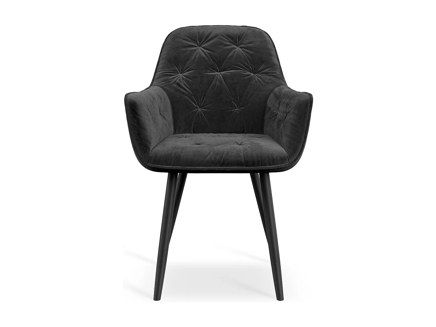 Set Of 2 Anika Modern Velvet Dining Chair Padded Seat Metal Legs