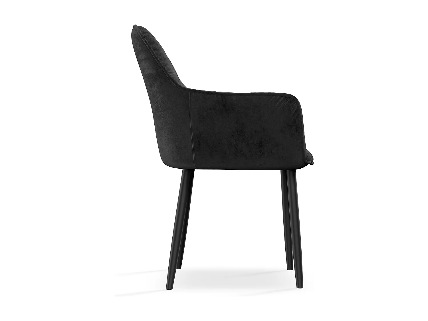 Set Of 2 Anika Modern Velvet Dining Chair Padded Seat Metal Legs