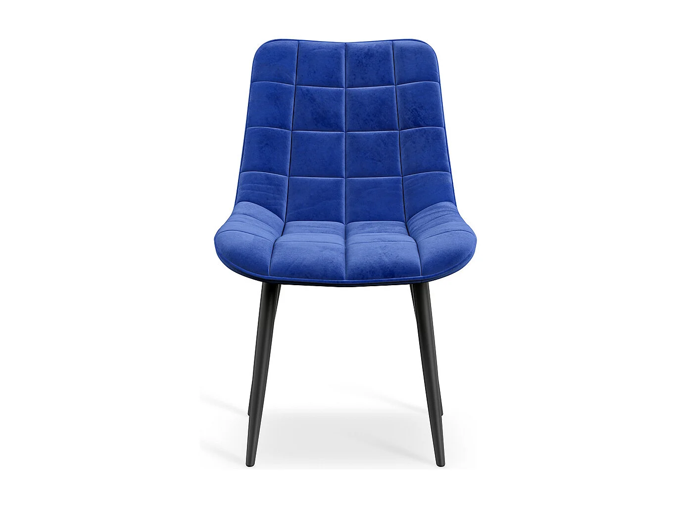 Set of 2 Nova Modern Velvet Dining Chair Padded Seat Metal Legs
