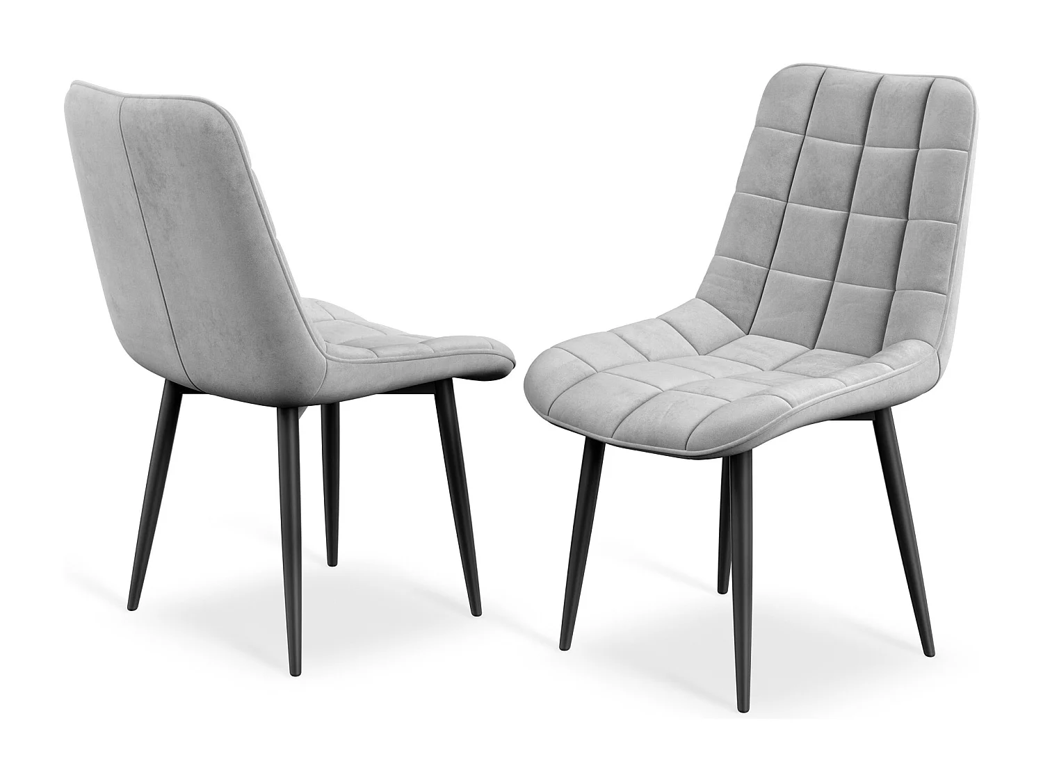 Set of 4 Nova Modern Velvet Dining Chair Padded Seat Metal Legs