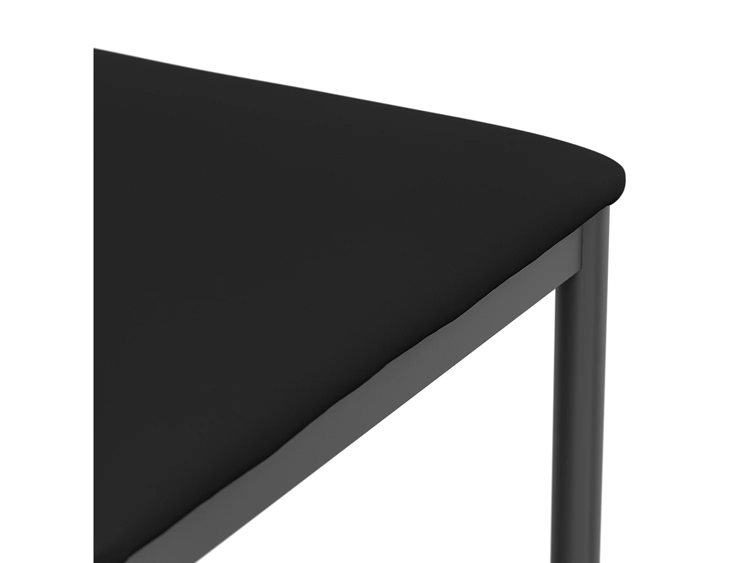 Set Of 2 Monza Faux Leather Dining Chair Modern Padded Seat Metal Legs Kitchen