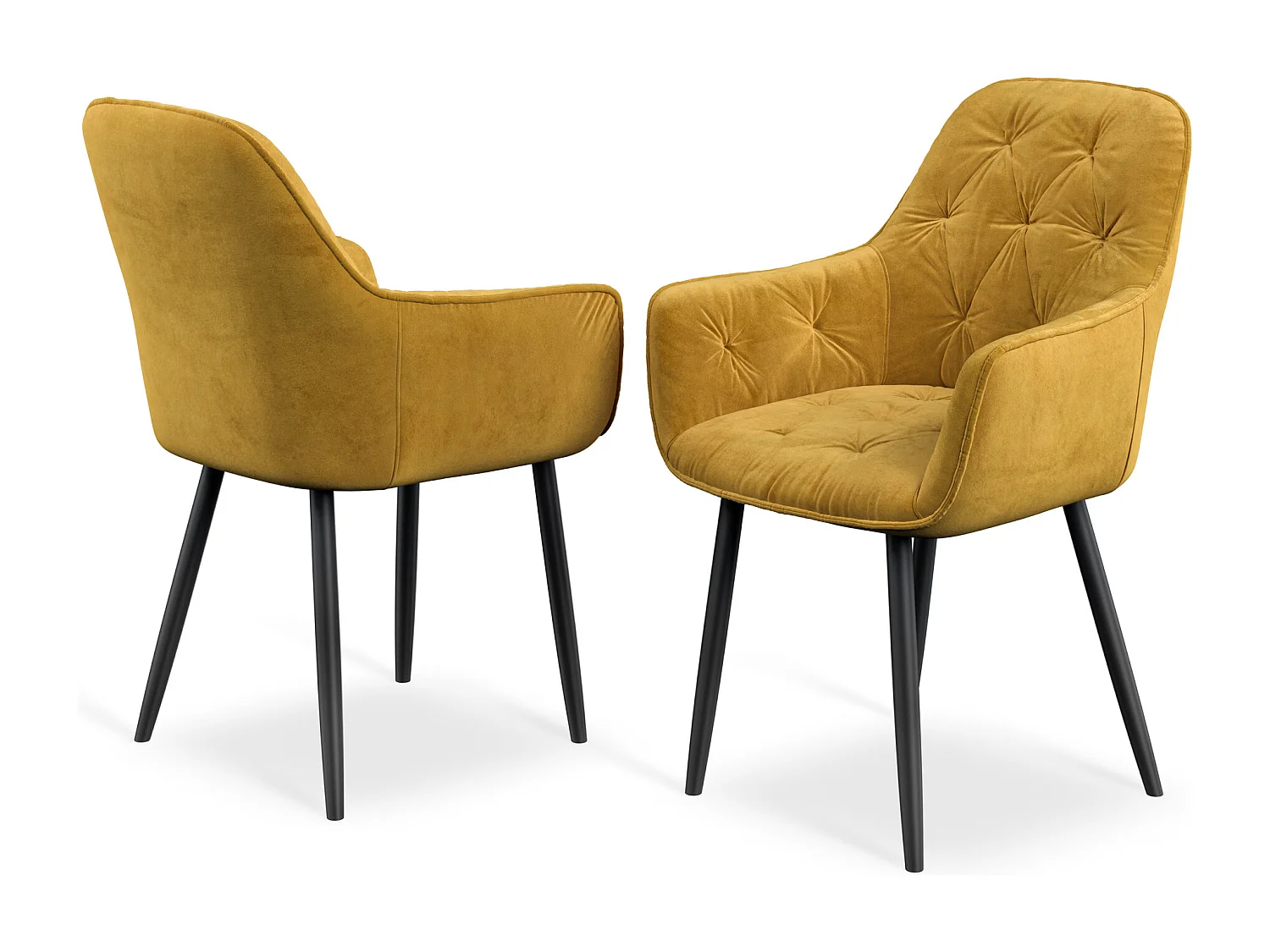 Set Of 8 Anika Modern Velvet Dining Chair Padded Seat Metal Legs