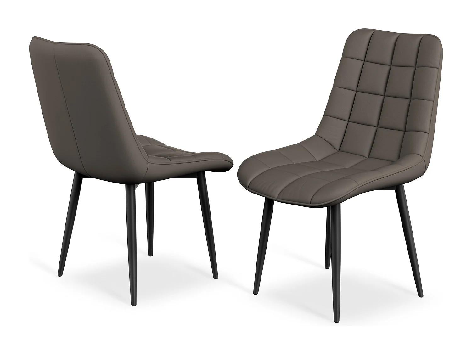 Set of 4 Nova Modern Faux Leather Dining Chair Padded Seat Metal Legs Kitchen