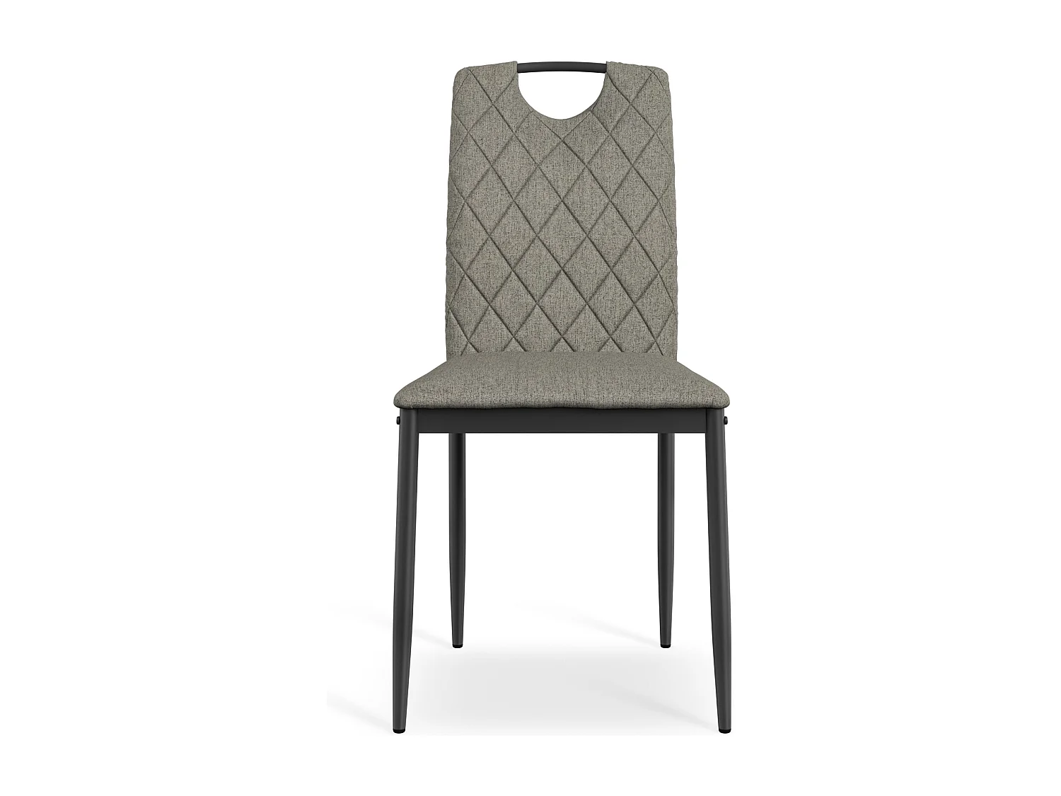 Set Of 6 Monza Fabric Dining Chair Modern Padded Seat Metal Legs Kitchen