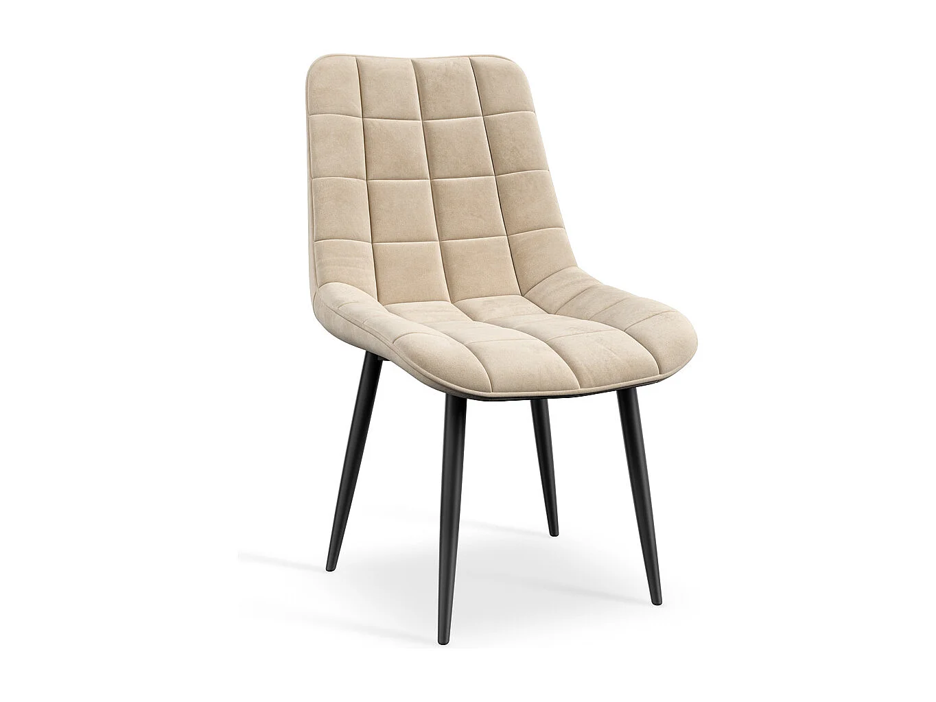 Set of 4 Nova Modern Velvet Dining Chair Padded Seat Metal Legs