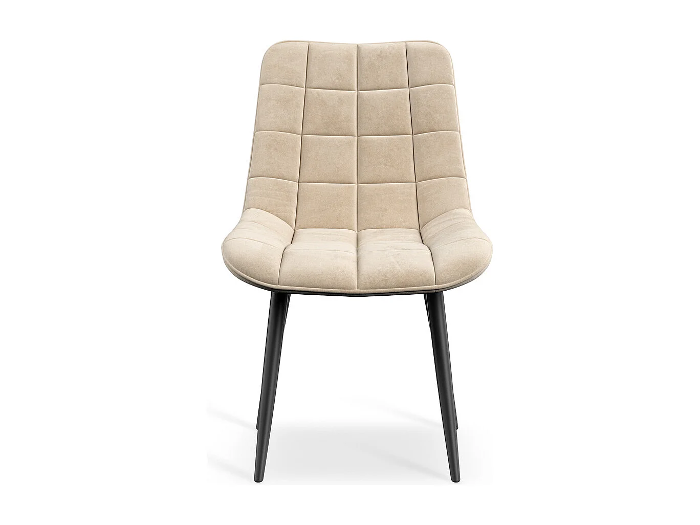 Set of 4 Nova Modern Velvet Dining Chair Padded Seat Metal Legs