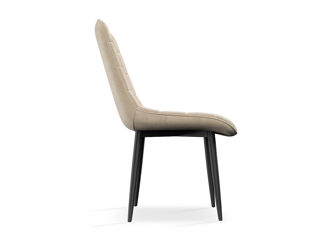 Set of 4 Nova Modern Velvet Dining Chair Padded Seat Metal Legs