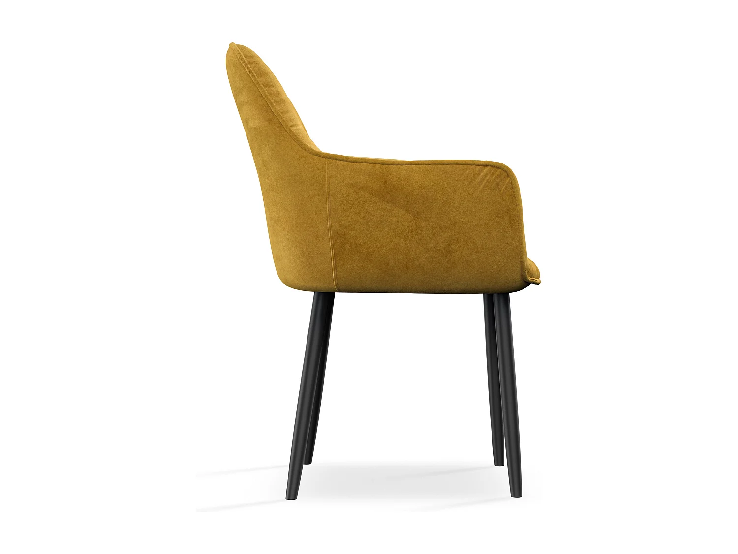 Set Of 4 Anika Modern Velvet Dining Chair Padded Seat Metal Legs