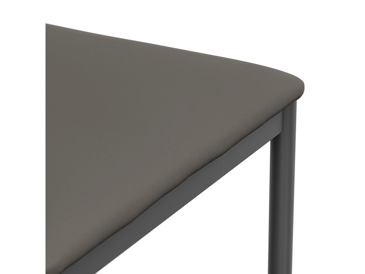 Set Of 2 Monza Faux Leather Dining Chair Modern Padded Seat Metal Legs Kitchen
