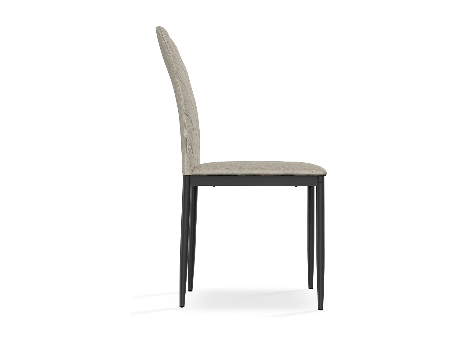 Set Of 2 Monza Fabric Dining Chair Modern Padded Seat Metal Legs Kitchen