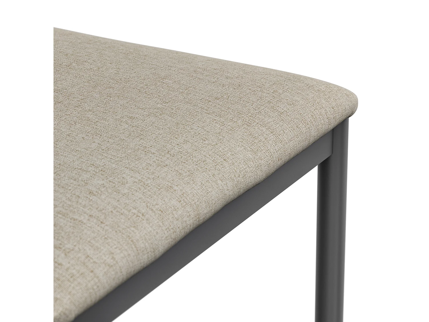 Set Of 2 Monza Fabric Dining Chair Modern Padded Seat Metal Legs Kitchen