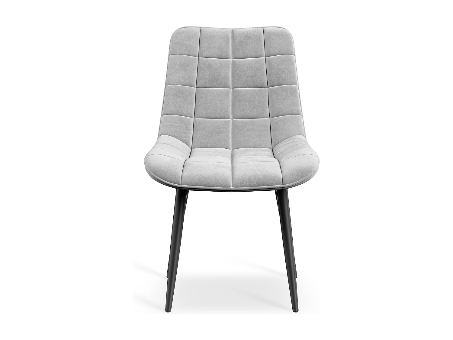 Set of 2 Nova Modern Velvet Dining Chair Padded Seat Metal Legs