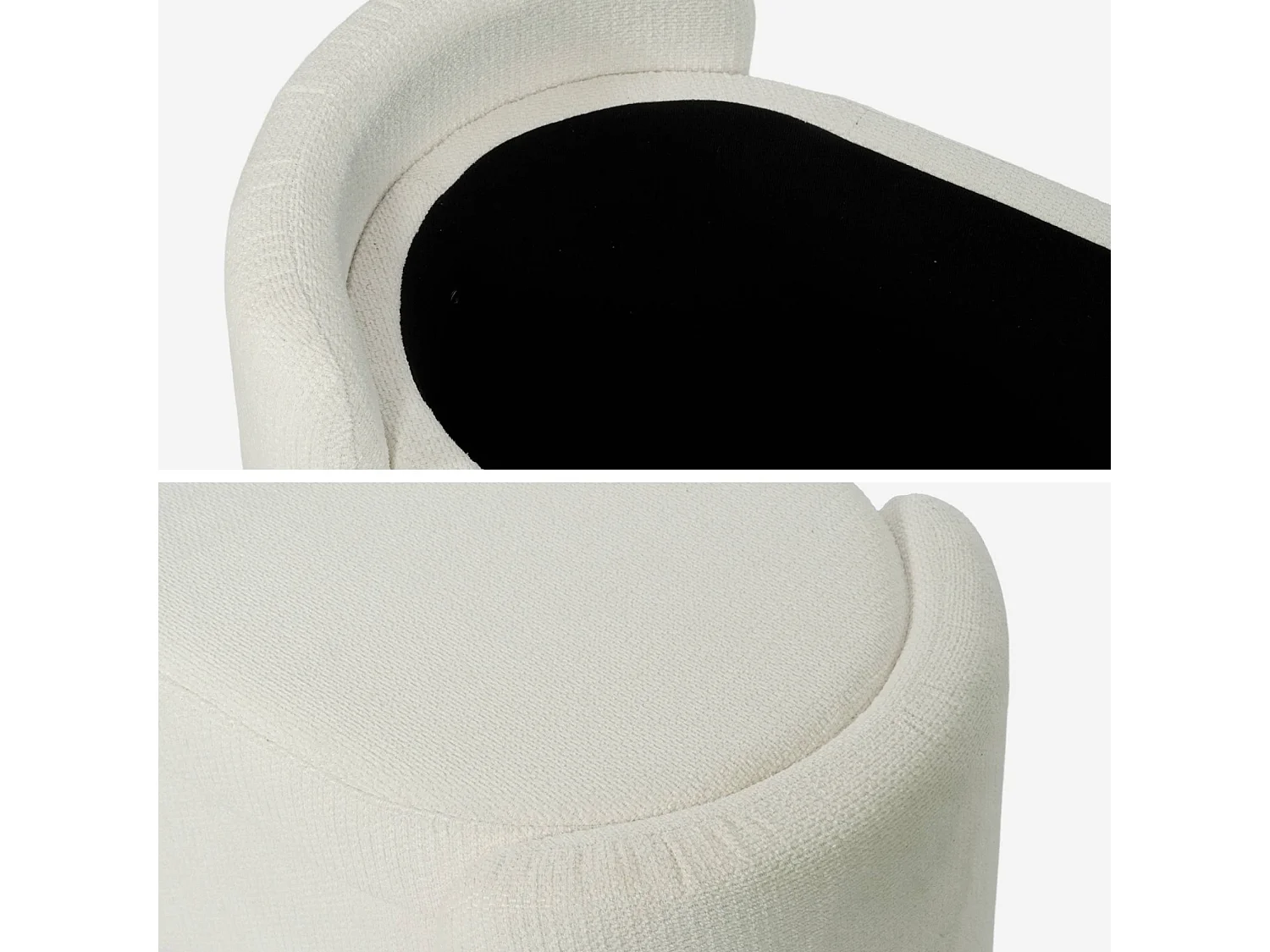 Banco baúl, pie de cama contemporáneo de tela simple blanco