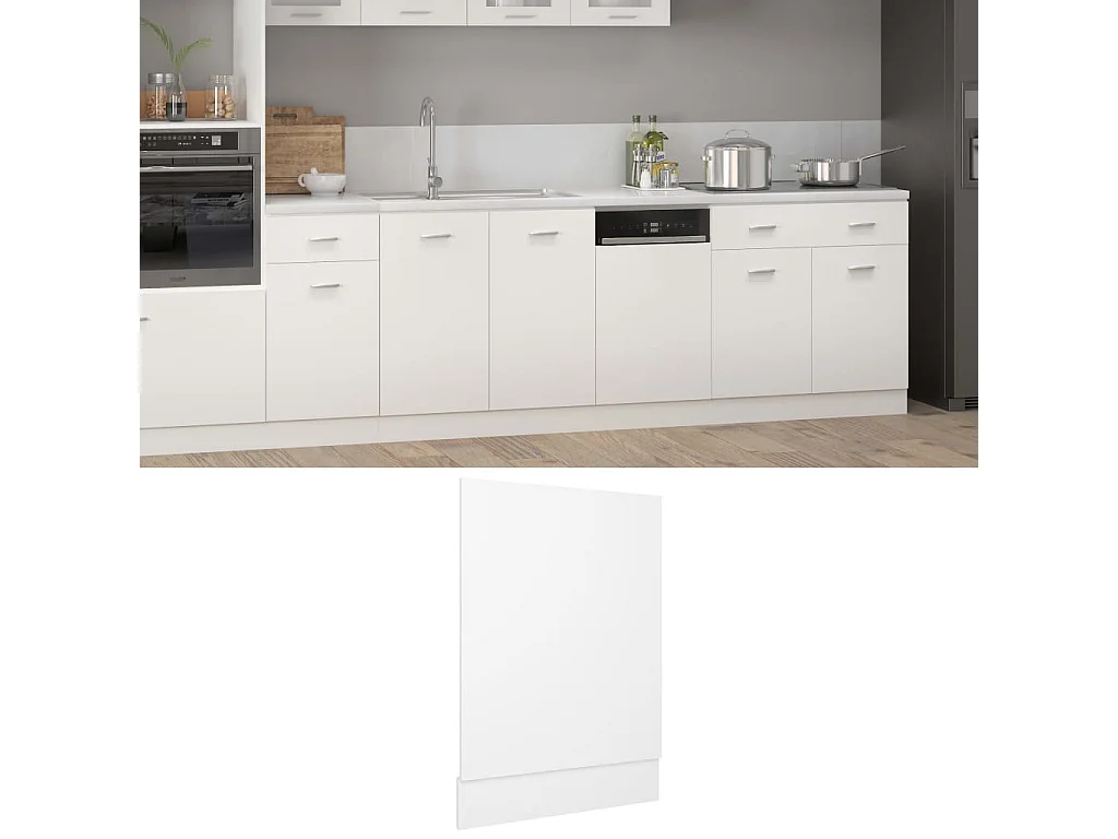 Panneau de lave-vaisselle Blanc 45x3x67