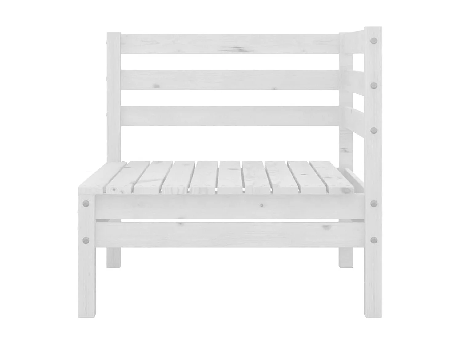 Salon de jardin 8 pc Blanc Bois de pin massif 28