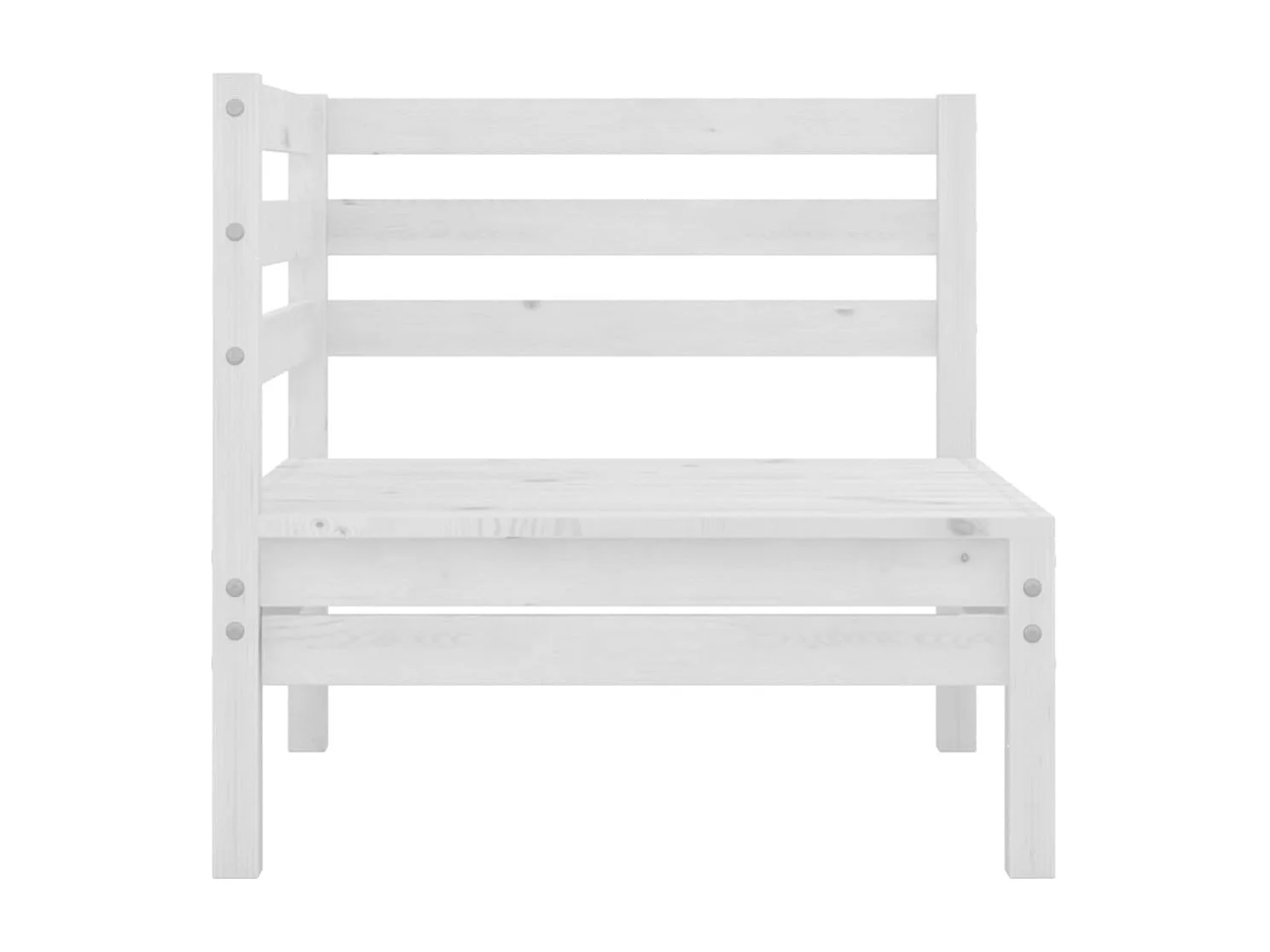 Salon de jardin 9 pc Blanc Bois de pin massif 32