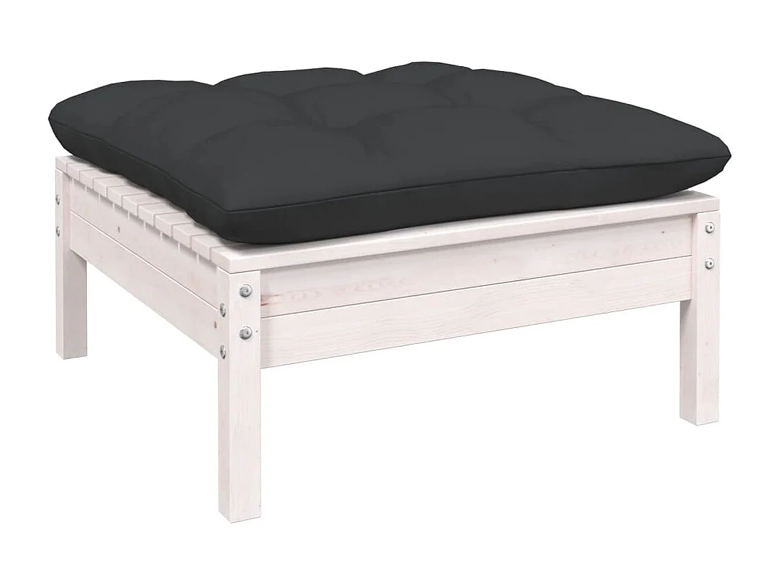 Salon de jardin 8 pc avec coussin Bois de pin massif