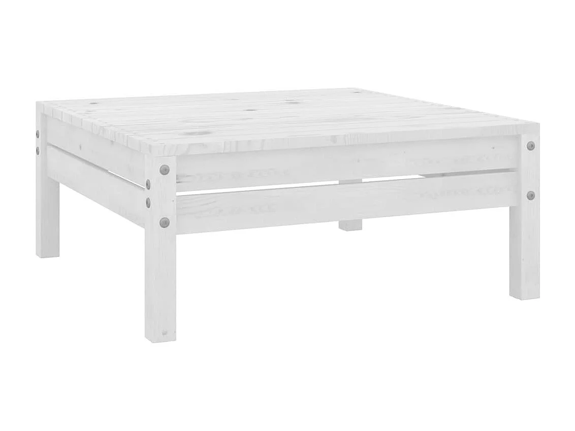 Salon de jardin 13 pc Bois de pin massif Blanc