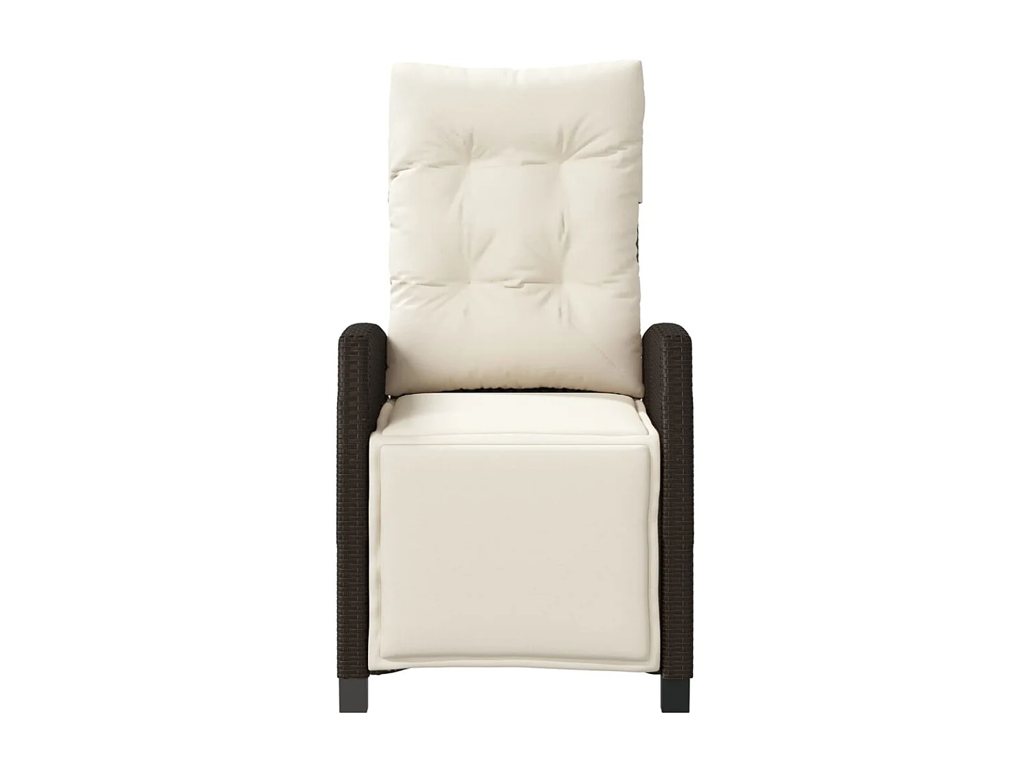 Chaise inclinable de jardin lot de 2 avec repose-pied rotin