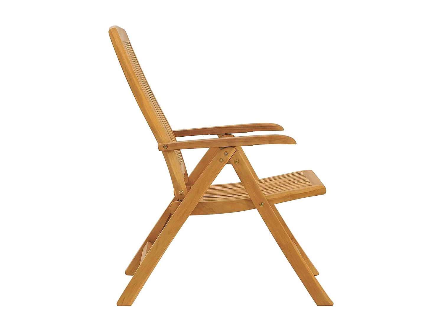 Chaise de jardin inclinable 4pc et coussin bois massif teck