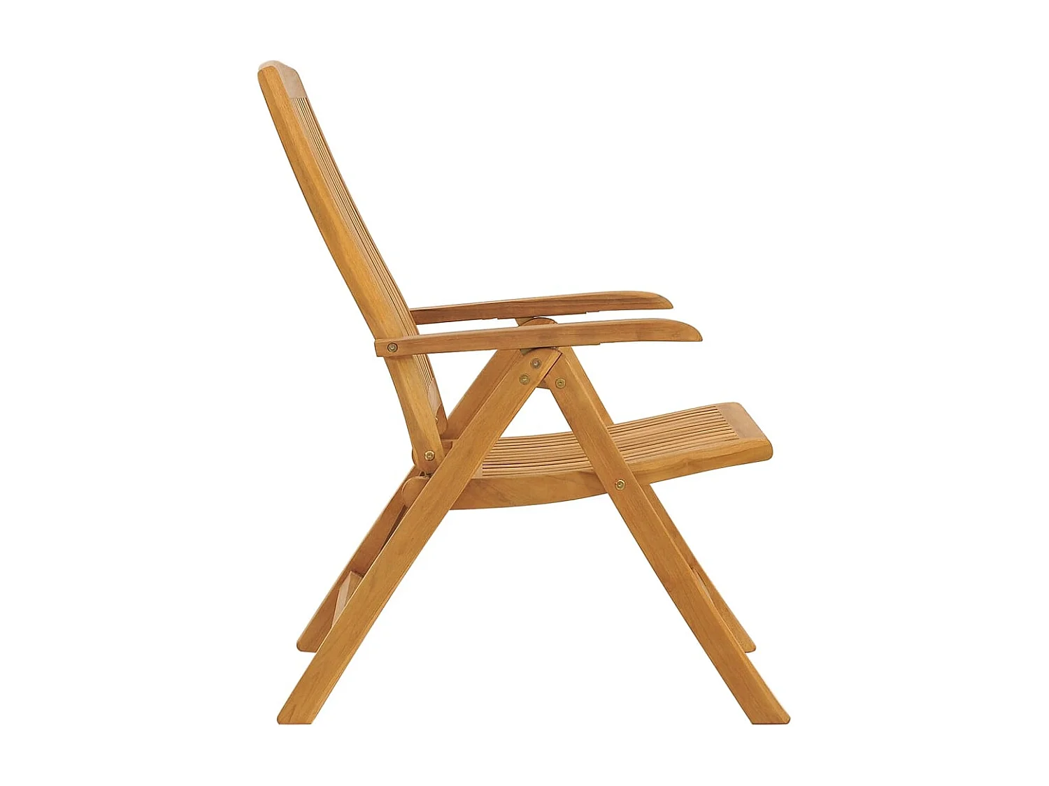 Chaise de jardin inclinable et coussin lot de 6 bois teck