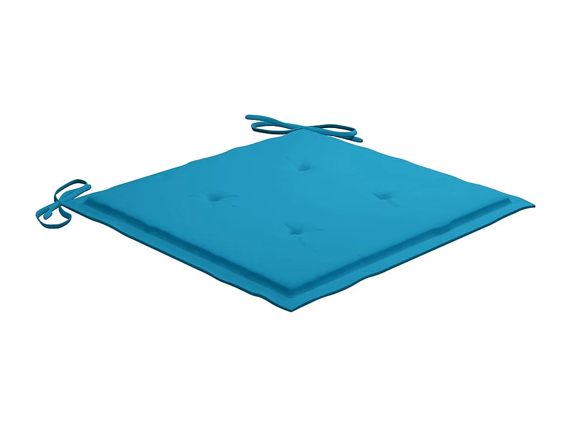 Chaise de jardin avec coussin 6 pc Bois d'acacia massif 3