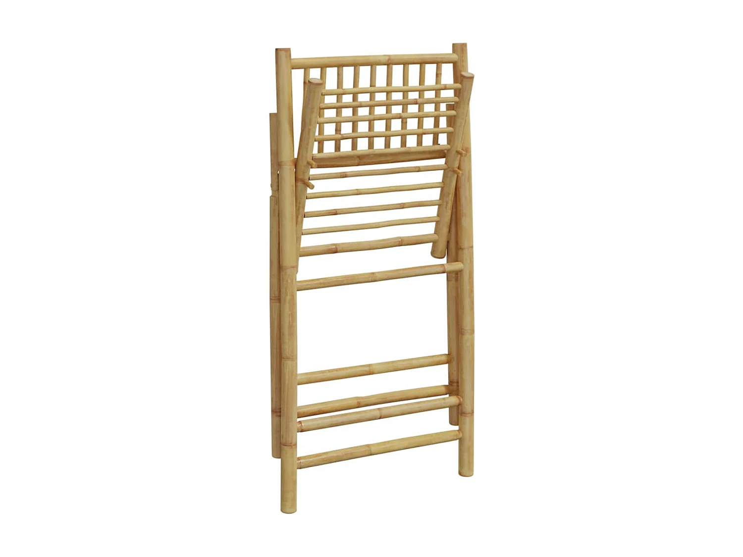 Chaise de bistro pliante lot de 2 et coussin blanc crème