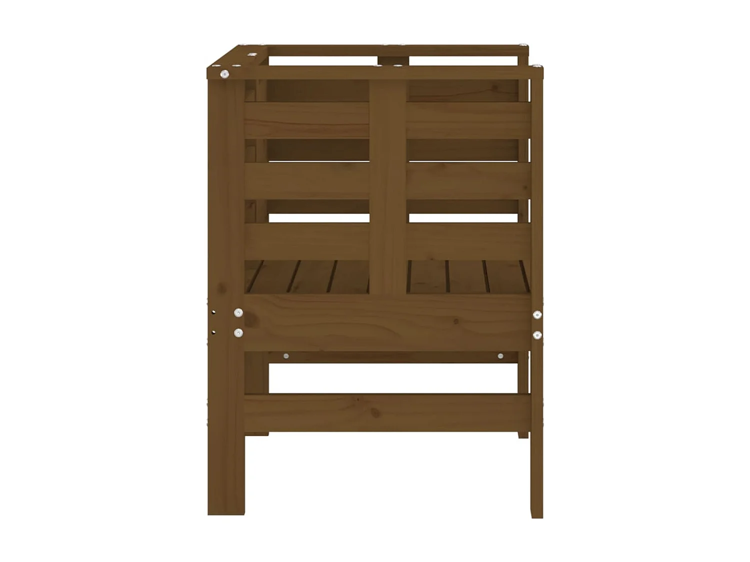 Chaise de jardin lot de 2 marron miel 61,5x53x71 pin massif