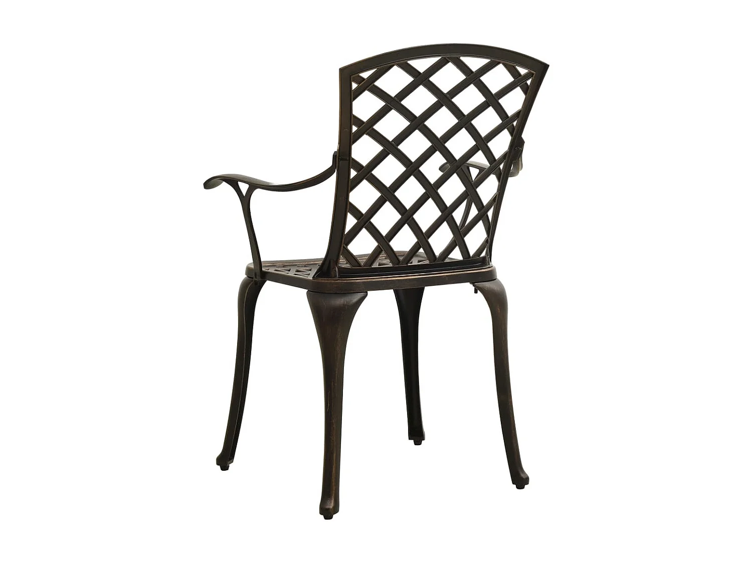 Chaise de jardin lot de 6 fonte d'aluminium bronze