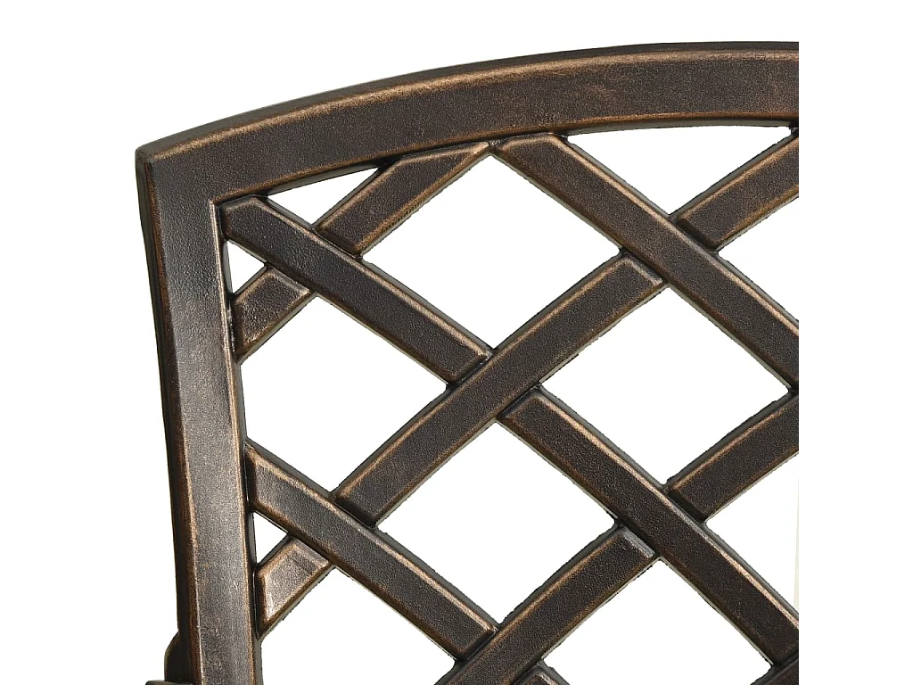 Chaise de jardin lot de 6 fonte d'aluminium bronze