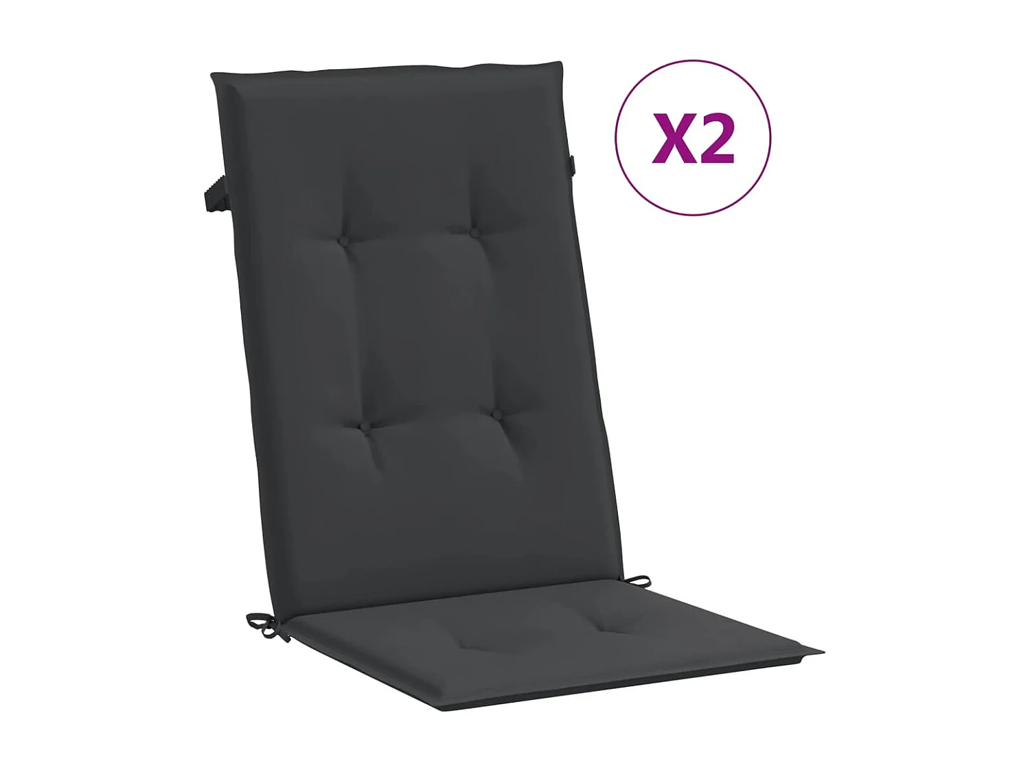 Chaise de jardin inclinable 2pc et coussin bois massif teck