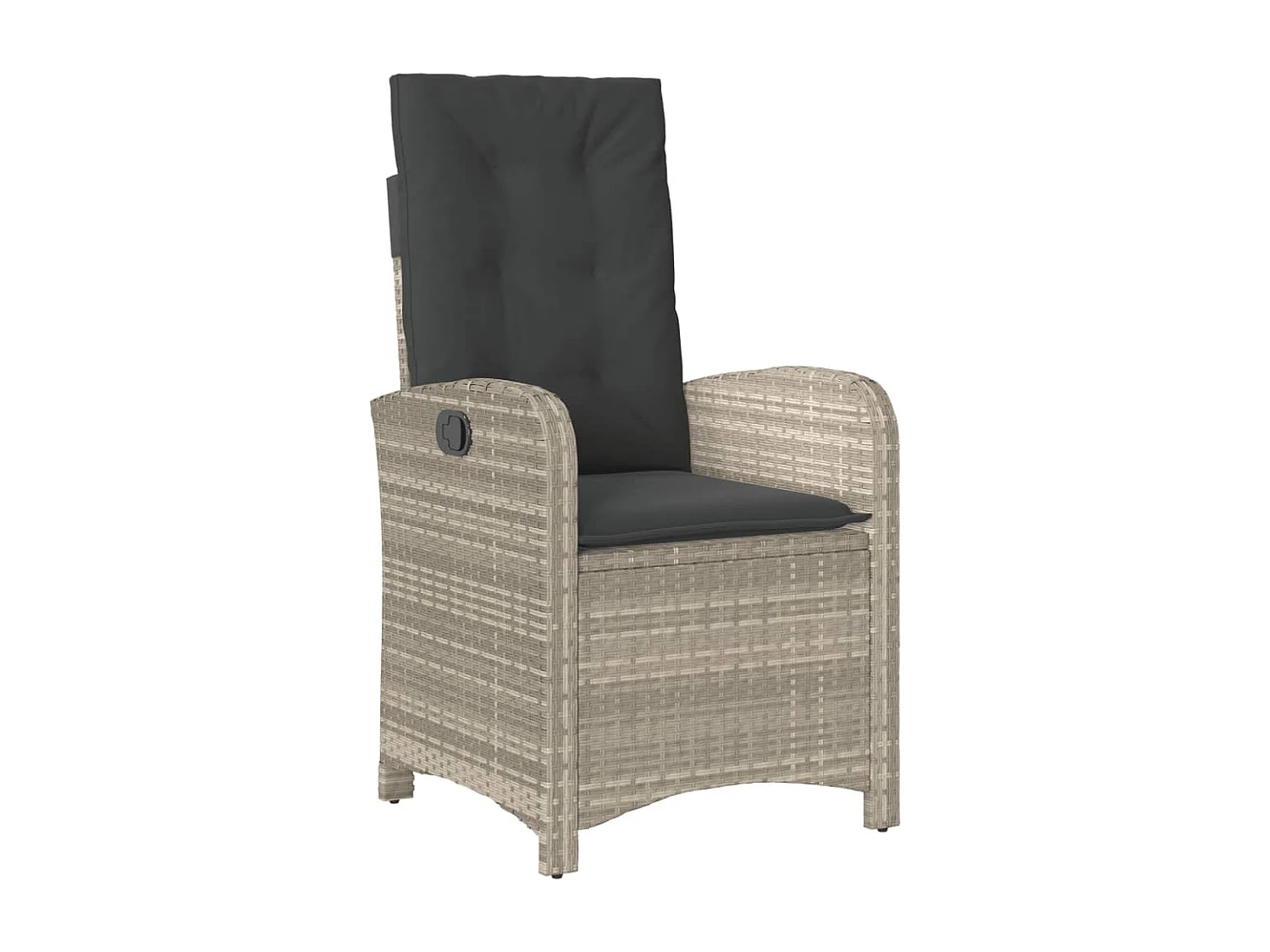 Chaise inclinable jardin lot de 2 et coussin résine tressée